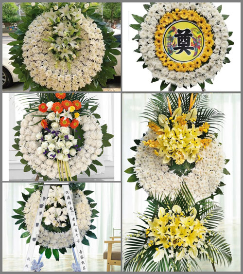 四川成都彭州市葛仙山镇花园村花圈速递