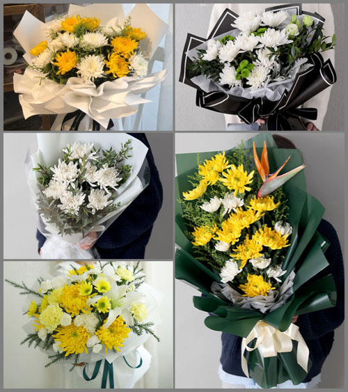 四川成都彭州市葛仙山镇花园村白事花束代送
